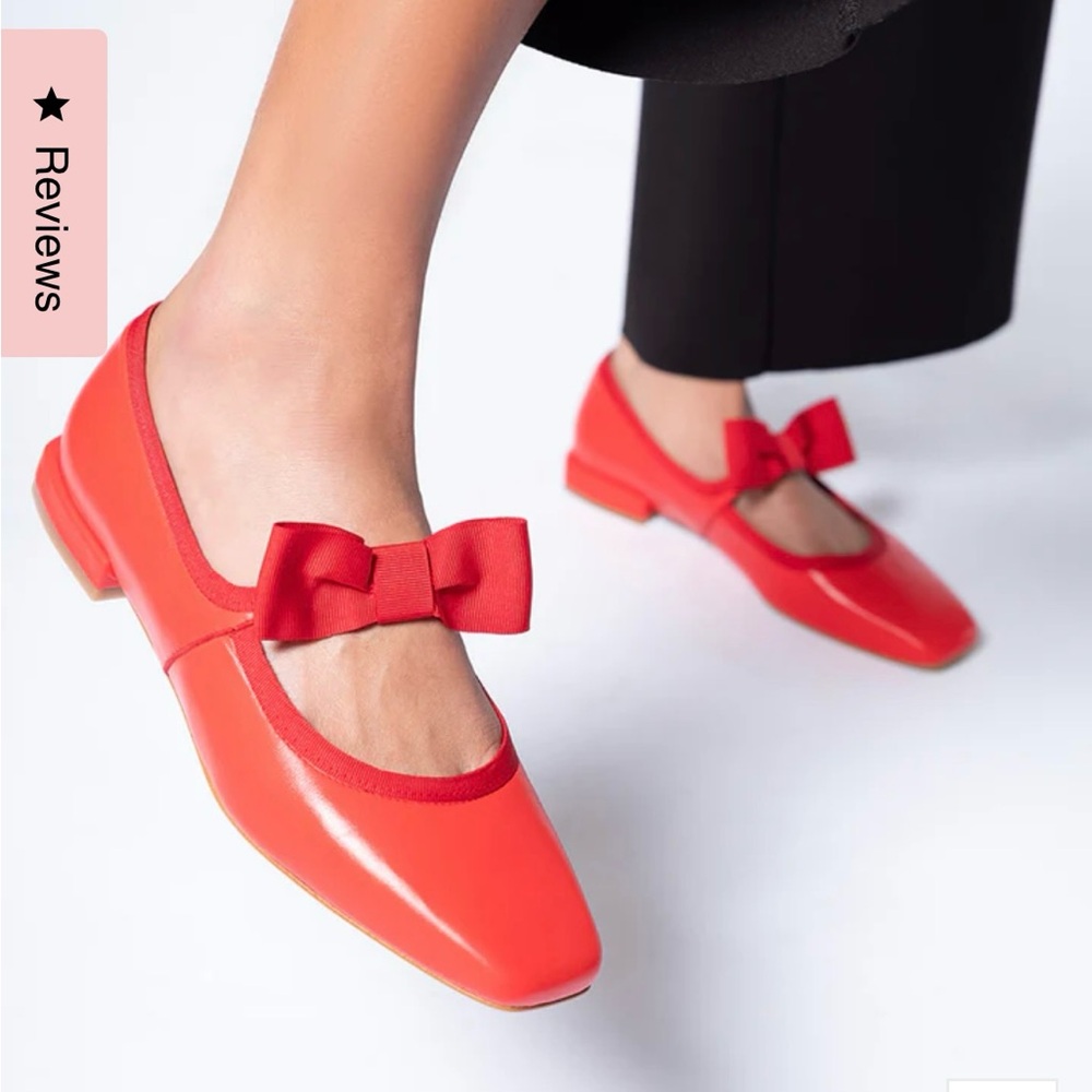 INTENTIONALLY BLANK Red Ballet Flats 39